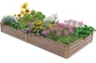 Garden Bed Galvanized Raised Garden Bed Metal Planter Box Outdoor Kits 8x4Ft