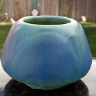 Vintage Van Briggle Pottery 698 Cabinet Vase Ming Blue Turquoise Lily Pad Leaf