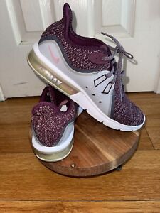 Nike Womens Air Max Sequent 3 908993-602 Purple Running Shoes Sneakers Size 8.5