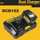 12-20V DCB102 Dual USB Port Li-ion Battery Fast Charger For DeWalt DCB200 DCB206