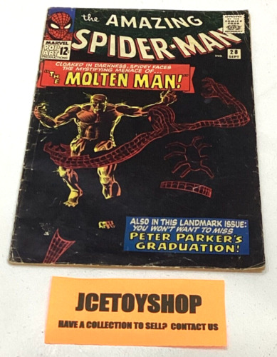 1965 MARVEL COMICS - AMAZING SPIDER-MAN 28 1ST APPEARANCE MOLTEN MAN KEY