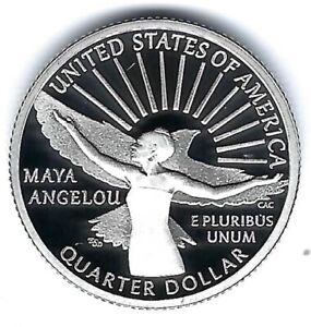 2022-S San Francisco Silver Proof American Women Maya Angelou 25 Cent Coin