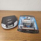 Compact Disc Player Portable RCA Dynamic Bass Boost with new headphones