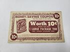 Vintage Advertising Card. 1950 Tide 1 Large Package 10 Cent Coupon.