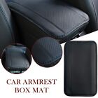 Black Leather Armrest Cushion Cover Center Console Box Mat Car Protector Pad (For: 2016 Jeep Wrangler Unlimited Sport 3.6L)