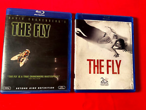 2 HORROR SCI-FI BLU-RAY DISK CLASSICS ~ THE FLY 🦟1958 & 1986 VERSIONS *MINT*