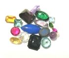 GEMSTONE LOT OF 18 PIECES TAKEN OUT OF SCRAP GOLD RINGS ETC #223
