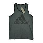 Men's adidas BOS Badge of Sport Classic Tank Top shirt gym gray medium $30.0