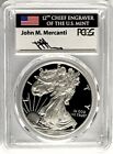 2017 W PROOF SILVER EAGLE FIRST DAY OF ISSUE 1 OF 1500 PCGS PR70 JOHN MERCANTI