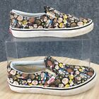 VANS Shoes Kids 2 Peanuts Classic Slip On Sneakers Black Canvas Round Toe Casual