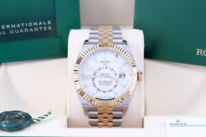 Rolex 2024 Sky-Dweller White Dial Jubilee Box/Papers/Card 336933 Two Tone