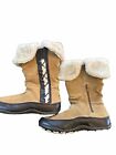 The North Face Brown Shearling Lined Side Zip Primaloft Winter Boots Womens 9
