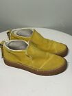 Toms Women's Size 8.5 Paxton Suede Water Resistant Sneaker Booties Gold Mustard