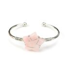 1pc Rose Quartz Gems Stone Heart bangle bracelet Reiki Healing Balancing Amulet