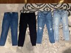 Lot Of 4 Pair Skinny Jeans, Size 10. Old Navy/Rue 21  Cargo Skinny