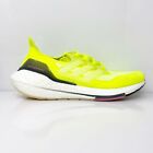 Adidas Mens Ultraboost 21 FY0373 Yellow Running Shoes Sneakers Size 8