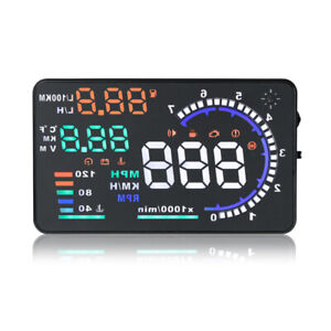 OBD II Car HUD Head Up Display 5.5'' Dash Screen Digital Speedometer Projector