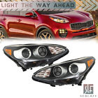 For 2017-2019 Kia Sportage Headlight Assembly Halogen w/LED DRL Left+Right Side (For: 2021 Kia Sportage)