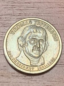 2007 P Thomas Jefferson US dollar coin (B 32)