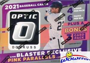 2021 Panini Optic Baseball EXCLUSIVE Factory Sealed Blaster Box-PINK PARALLELS!