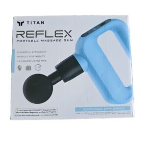 2022 New Titan Reflex Portable Massage Gun Blue Wireless Rechargeable Micro USB