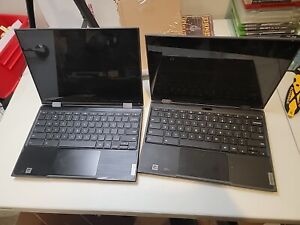 Lot Of 2 Lenovo 300e Chromebook 2nd Gen 2-in-1 Touch- AS IS