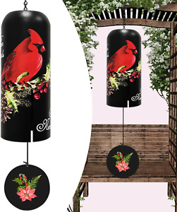 Gifts for Women Mom, Cardinal Wind Chimes for outside Deep Tone Cardinal Decor W