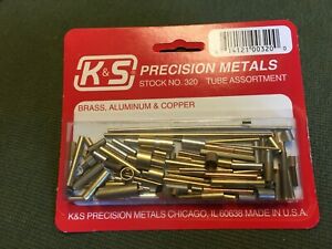 K&S #320 Assortment Brass Copper Rod & Tube Aluminum Tubing Hobby Sizes