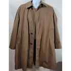 Culwell & Sons Brown York Lined Trench Coach 42 Short Heavy Button Closure