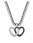 Montana Silversmiths Western Womens Necklace Double Heart NC61505BK