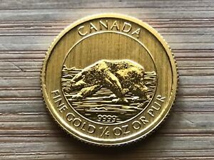 2013 Canada Gold Polar Bear $10  1/4 oz .9999 Fine BU