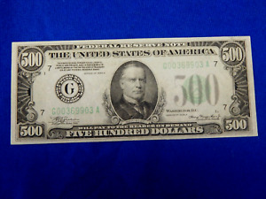 1934A  FEDERAL RESERVE $500.00 BILL Nice!!