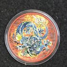 2021 Australia 1 Oz Silver Red Dragon Colorized .9999 Fine Chinese Myths Legends