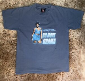 Vintage Mary J. Blige No More Drama Giant T-Shirt Medium Y2K RnB Rap Hip Hop