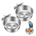 2 Pack Bird Cage Food Water Dispenser Parrot Food Dish Bird Feeder Cup for6509