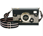 kate spade- Oh Snap- Camera Crossbody Bag- Herringbone Black Multi- NWT- $429