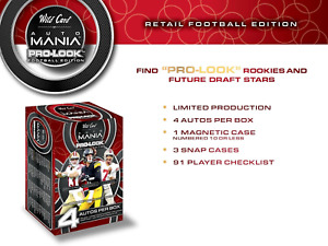 2022 Wild Card Auto Mania Pro Look Football Retail Edition Box 4 Autographs Per