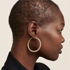Earrings 14K Gold Hoop Earrings For Women,Big and Thick Gold,Elegant Chunky Hoop