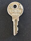 Vintage Old Antique FRAIM USA Cylinder Lock Padlock Brass Key 438