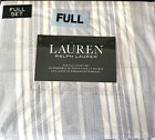 Ralph Lauren Full  Size Striped  Print Sheet Set Cotton Blue  and White