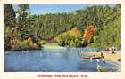 Hilbert Wisconsin Scenic Waterfront Greeting Antique Postcard K100327