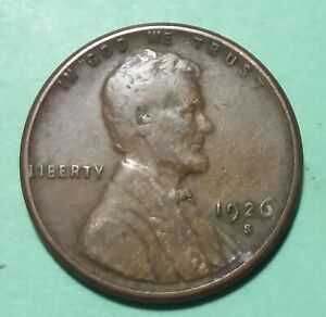 1926-S LINCOLN WHEAT CENT BETTER DATE COLLECTOR GRADE COIN