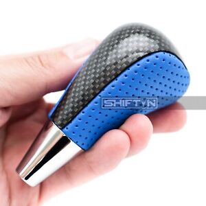 Blue Leather Gear Shift Knob for Toyota Tundra Camry Highlander 4Runner Corolla (For: Toyota)