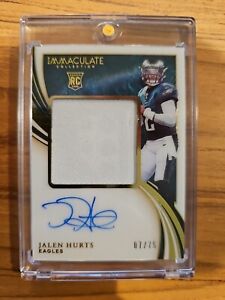 New Listing2020 Panini Immaculate Collection JALEN HURTS /75 Rookie Patch Auto Eagles