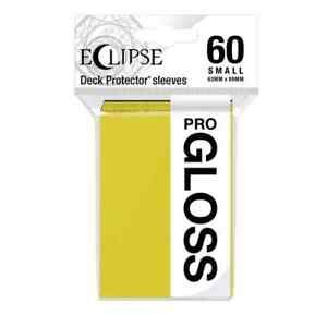 (60) Ultra Pro Eclipse PRO GLOSS LEMON YELLOW Small Deck Protector Card Sleeves