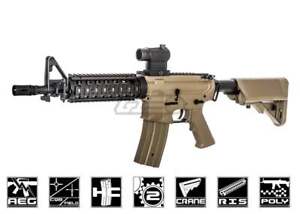JG F6624TAN M4 CQB RIS Carbine AEG Airsoft Rifle Enhanced Version (Tan) 15760