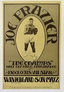 Joe Frazier Concert Poster 1971 Boxing Champ