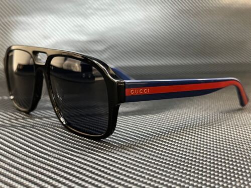GUCCI GG0925S 001 Black Rectangle Men's 58 mm Sunglasses