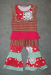 Lillykate Toddler Girls 2 Piece Outfit (Tunic & Pants) - Size (XL) 4T - EUC