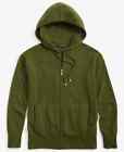Charter Club Luxury Cashmere Olive Green Zip-Front Hoodie Sweater Cardigan L